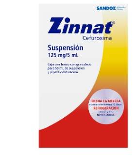 Zinnat Suspensión 125Mg/5Ml 50Ml (Cefuroxima) 7502216935808