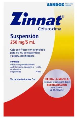 Zinnat Suspensión 250Mg/5Ml 50Ml (Cefuroxima) 7502216935815