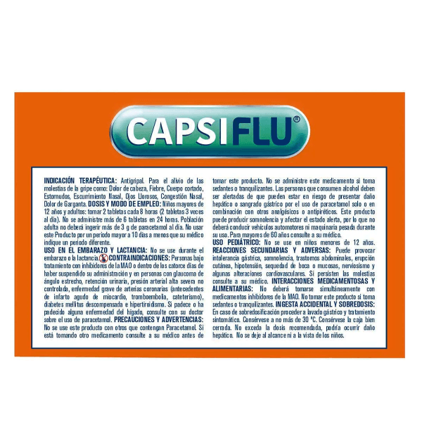 Capsiflu Total 12 Tabletas 7502234760451