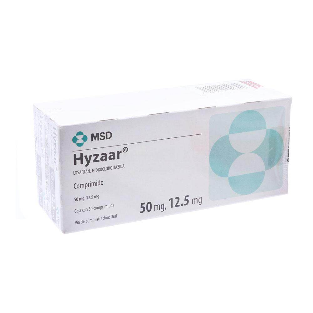 Hyzaar 50Mg/12.5 Con 30+30 Comprimidos (Losartan/Hidroclorotiazida) 7502241941324