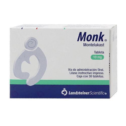Montelukast 10 Mg Con 30 Tabletas Monk 7502247374362