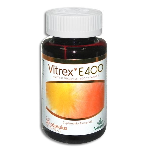 Vitamina E / Aceite Germen De Trigo 30 Capsulas Vitrex E Suplemento Alimenticio 7502259890898