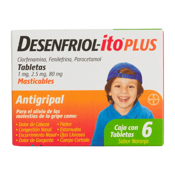 Desenfriol Ito Plus 1 / 2.5 / 80 Mg Con 6 Tabletas 7502276040627