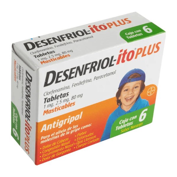 Desenfriol Ito Plus 1 / 2.5 / 80 Mg Con 6 Tabletas 7502276040627