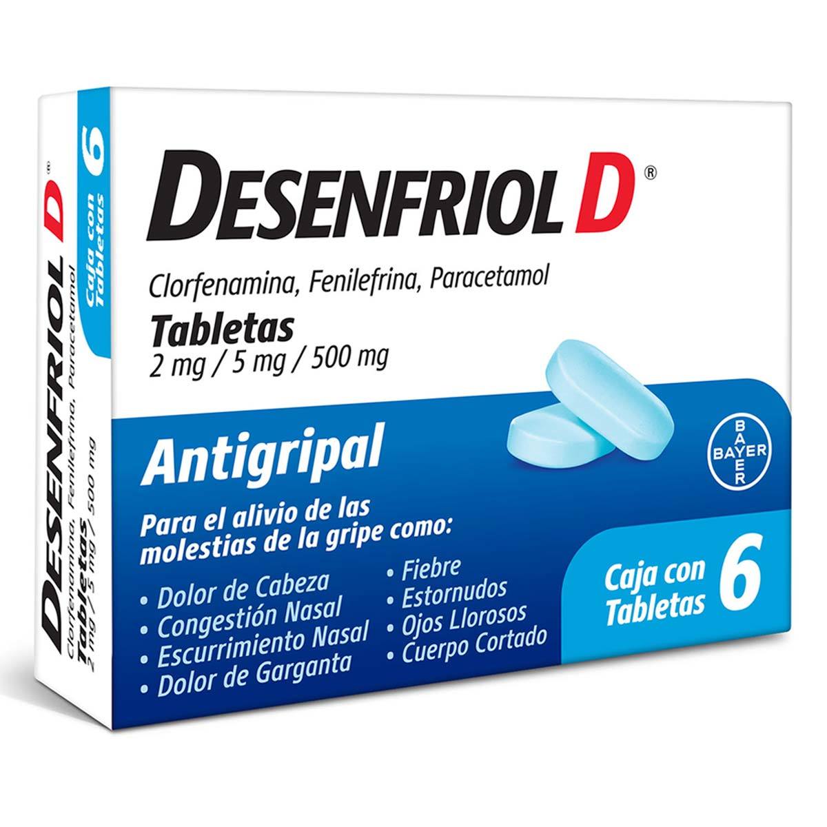 Desenfriol D2 / 5 / 500 Mg Con 6 Tabletas 7502276040641