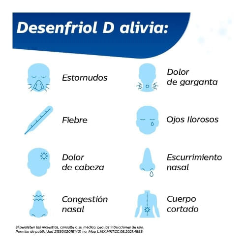 Desenfriol D2 / 5 / 500 Mg Con 6 Tabletas 7502276040641