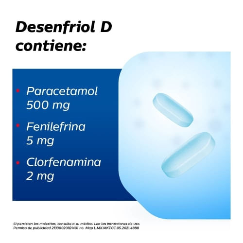 Desenfriol D2 / 5 / 500 Mg Con 6 Tabletas 7502276040641