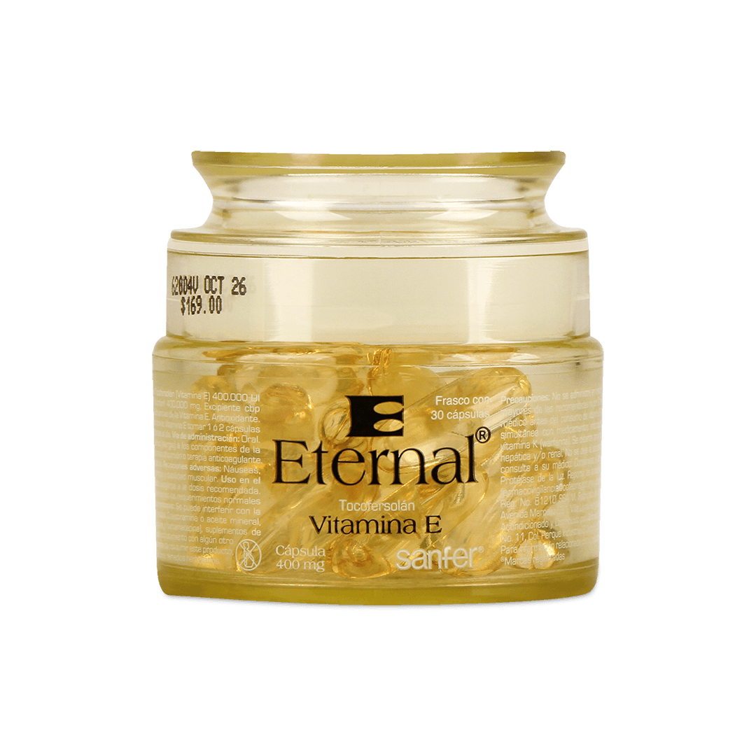 Vitamina E Eternal 400 Mg Con Oral / Facial 30 Capsulas Suplemento Alimenticio 75026226