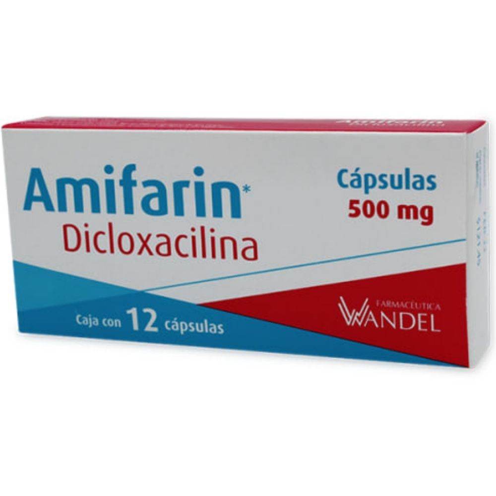Amifarin 500Mg Con 12 Capsulas (Dicloxacilina) 7503001007106