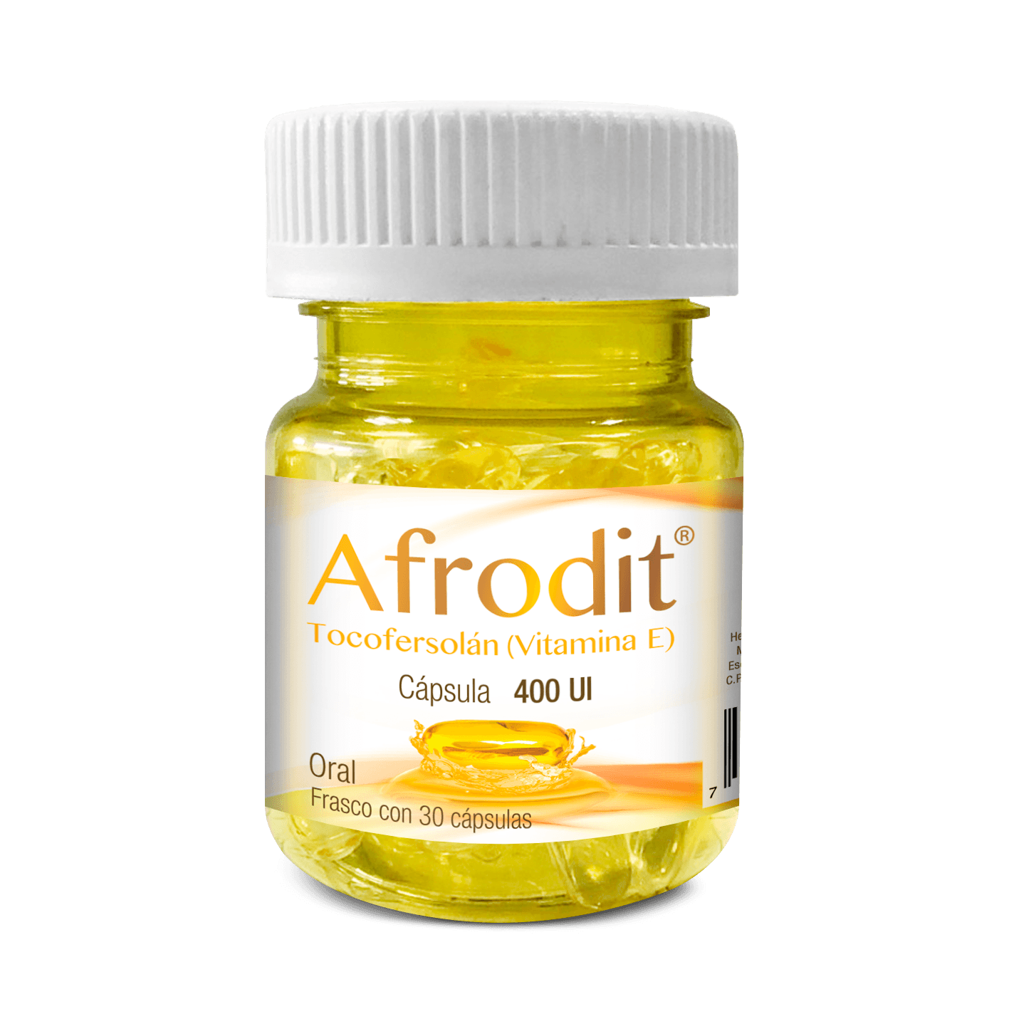 Vitamina E 400Ui 30 Capsulas Suplemento Alimenticio Afrodit 7503008344747