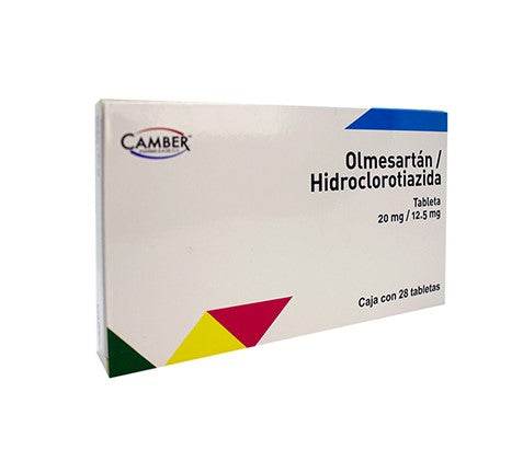 Olmesartan/Hidroclorotiazida 20Mg/12.5Mg Con 28 Camber Tabletas 7506442700803