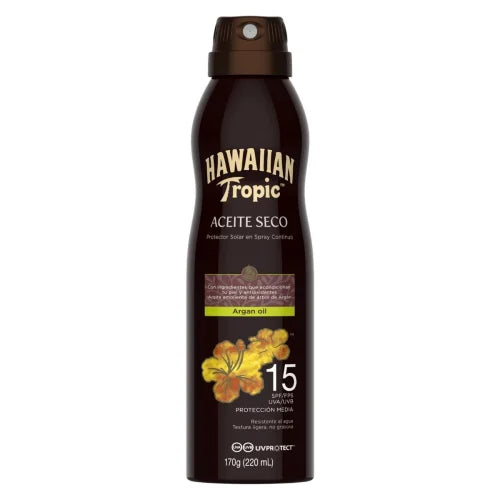 Bloqueador Solar Hawaiian Tropic Aceite Seco Fps 15 220 Ml