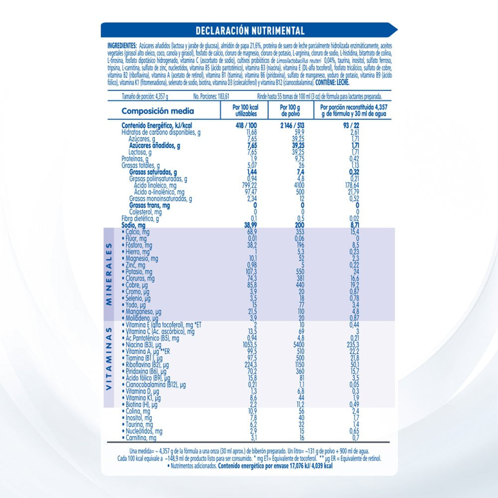 Leche Nan Leche A.R. Lata 400 G 7613033036989
