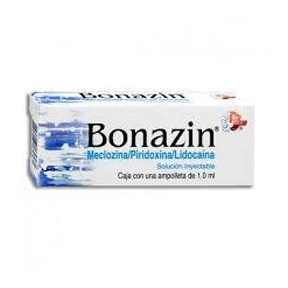 Bonazin 25Mg/50Mg/20Mg 1Ml Con 1 Ampulas (Meclizina/Piridoxina/Lidocaina) 780083139575