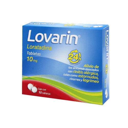 Lovarin 10Mg Con 10 Tabletas (Loratadina) 780083141981