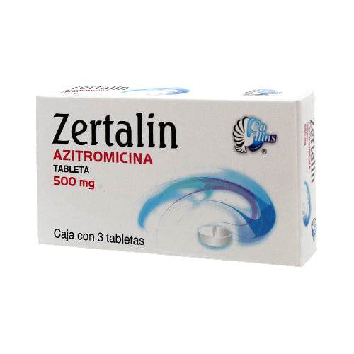 Zertalin 500Mg Con 3 Tabletas (Azitromicina) 780083143275
