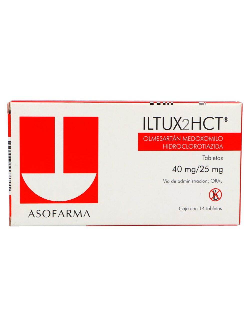 Iltux2Hct 40Mg/25Mg Con 14 Tabletas (Olmesartan/Hidroclorotiazida) 7841141003894