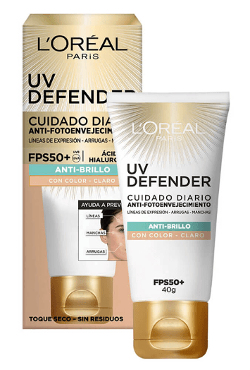 Loreal Uv Defender Fps50 Antibrillo Con Color 40G 7899706181839