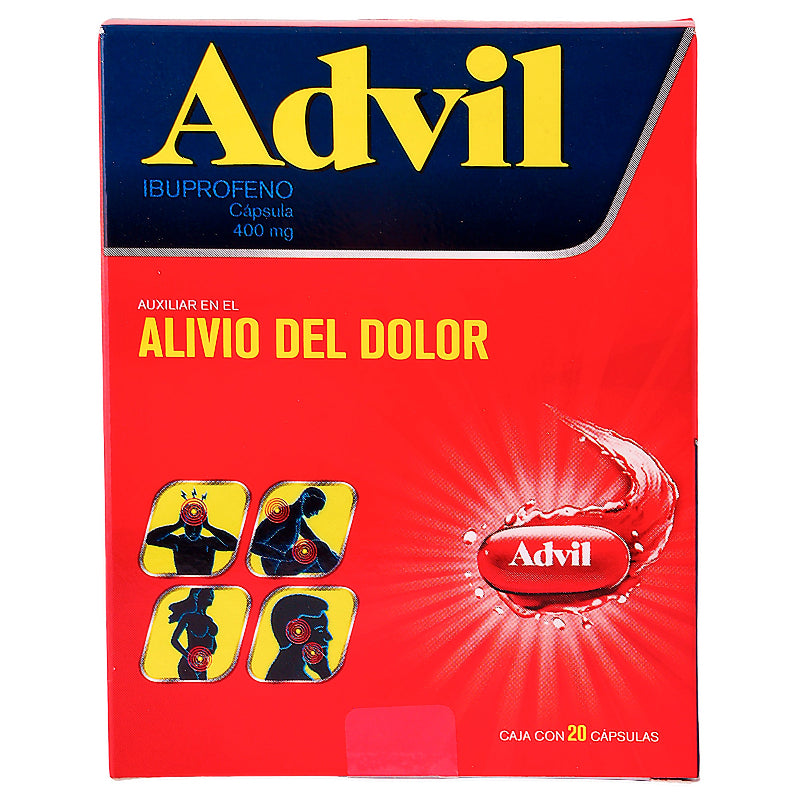 Advil Max 400 Mg Con 20 Capsulas 7501108767947
