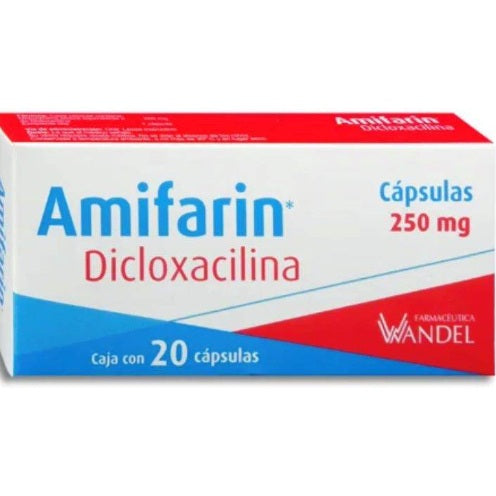 Amifarin 250Mg Con 20 Capsulas (Dicloxaciclina) 7503001007298