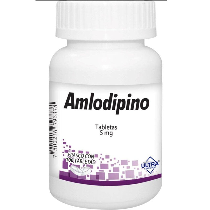 Amlodipino 5Mg Con 100 Ultra Tabletas 7502216793378