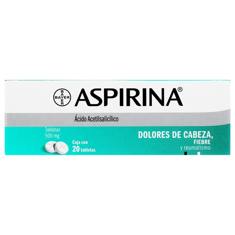 Aspirina 500 Mg Con 20 Tabletas 7501008499047