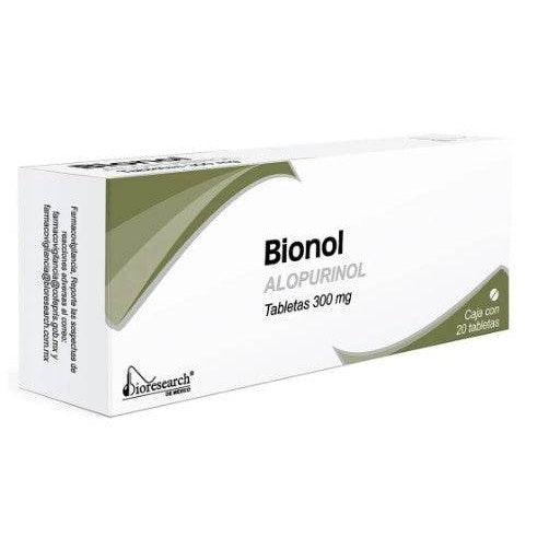 Bionol 300Mg Con 20 Tabletas (Alopurinol) 7501563370690
