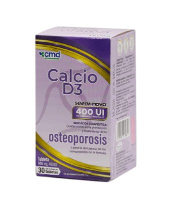 Calcio/Vitamina D3 400Unidades Tabletas  Con 30 7503049078311