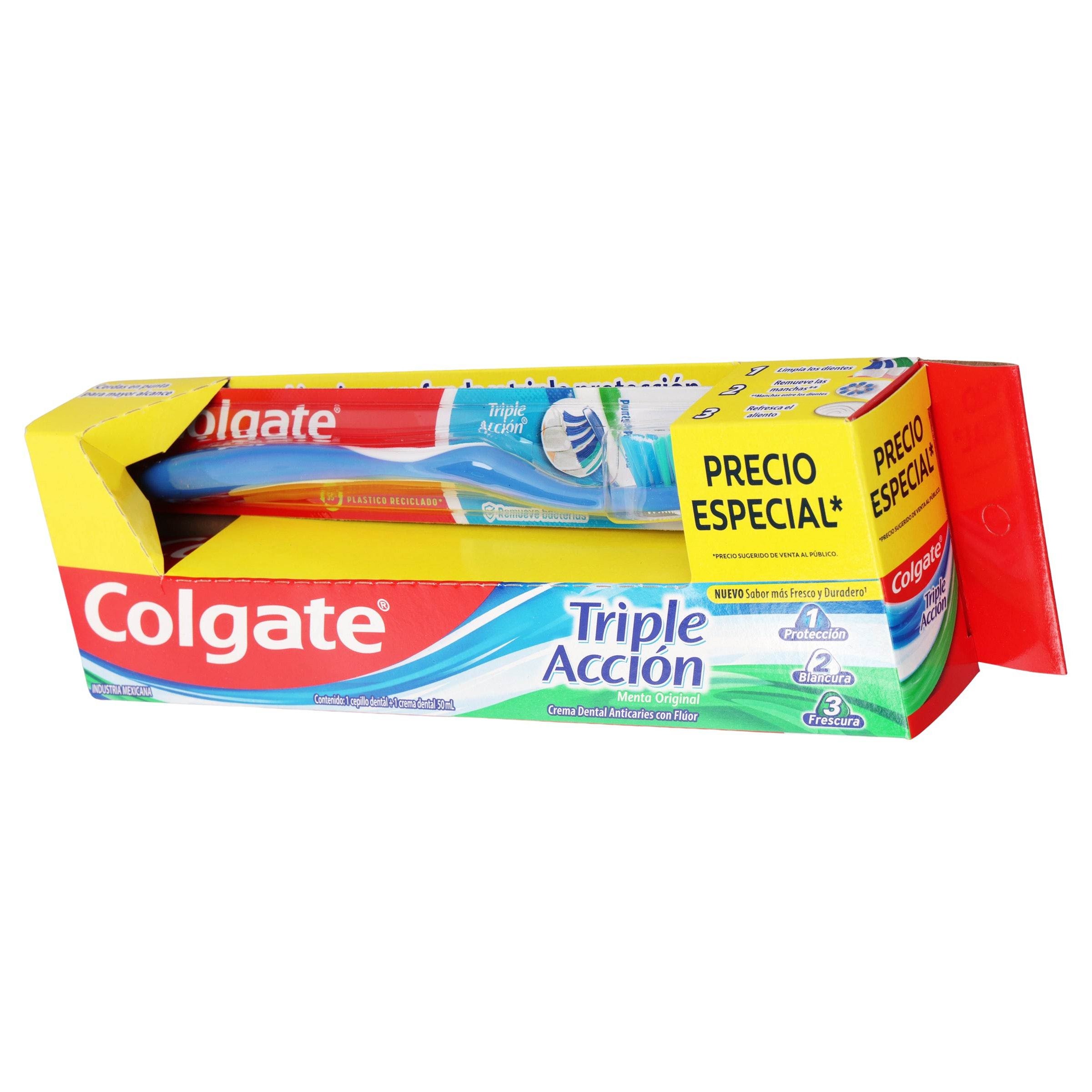 Cepillo Dental Colgate Triple Acción + Crema Dentral 50Ml 7509546077758