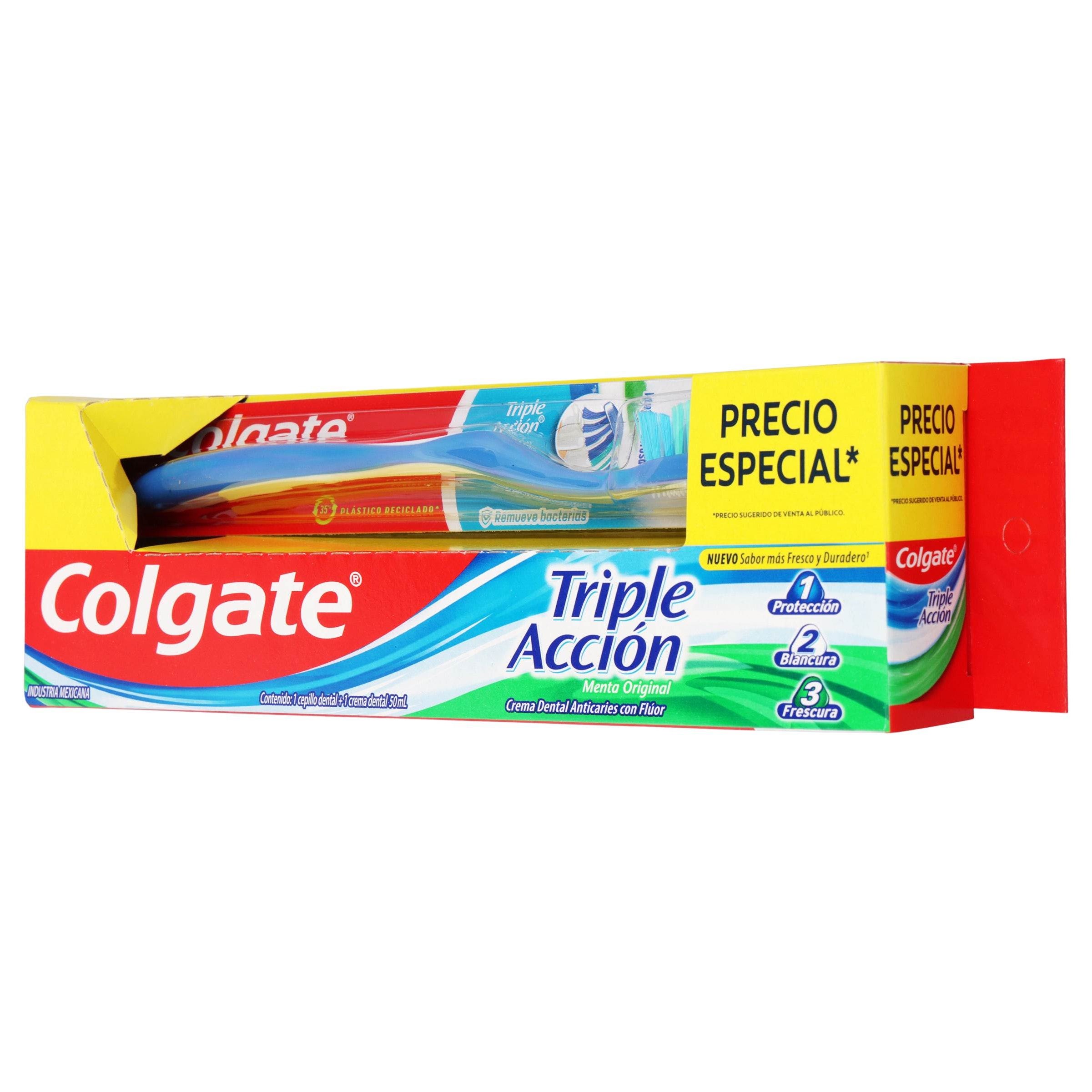 Cepillo Dental Colgate Triple Acción + Crema Dentral 50Ml 7509546077758