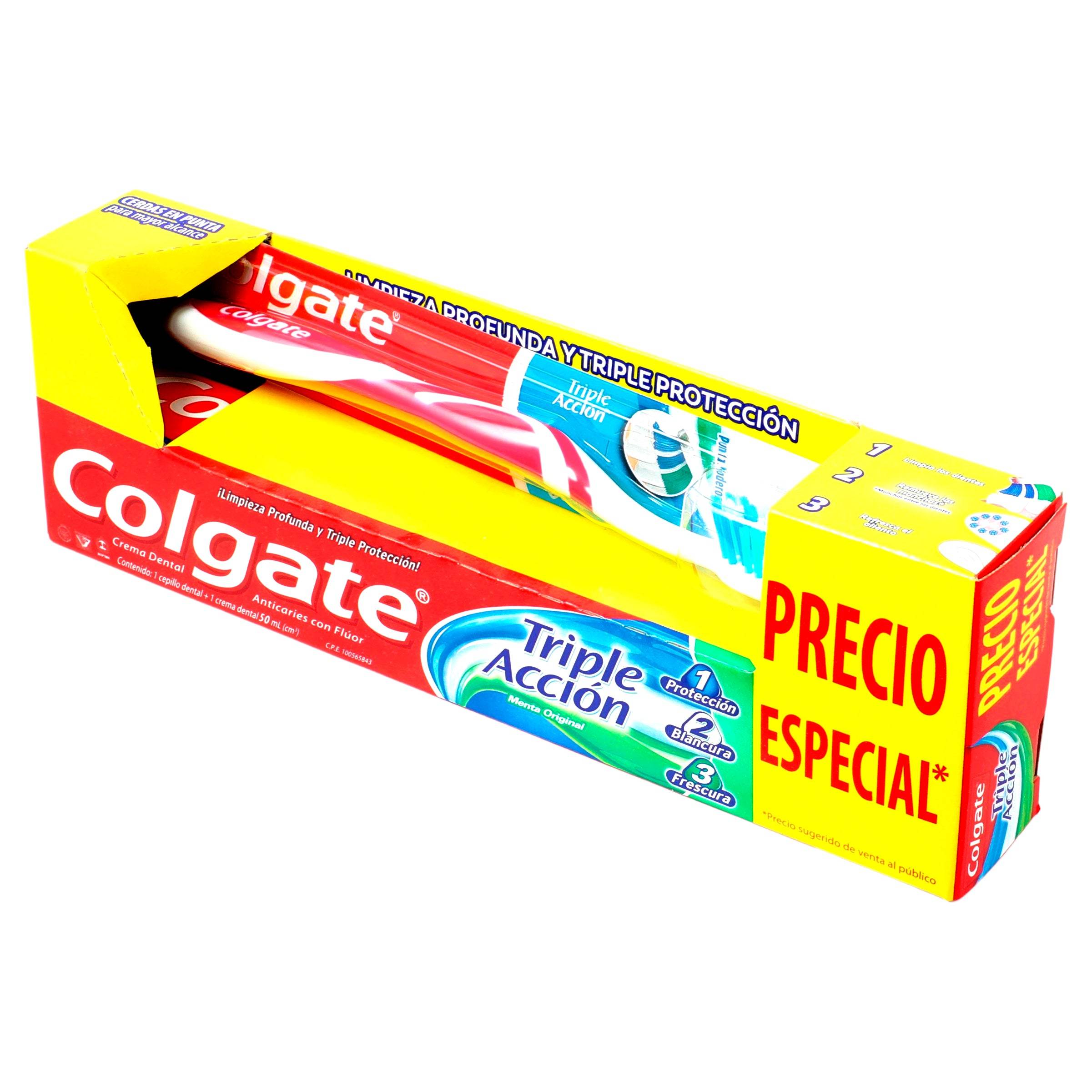 Cepillo Dental Colgate Triple Acción + Crema Dentral 50Ml 7509546077758