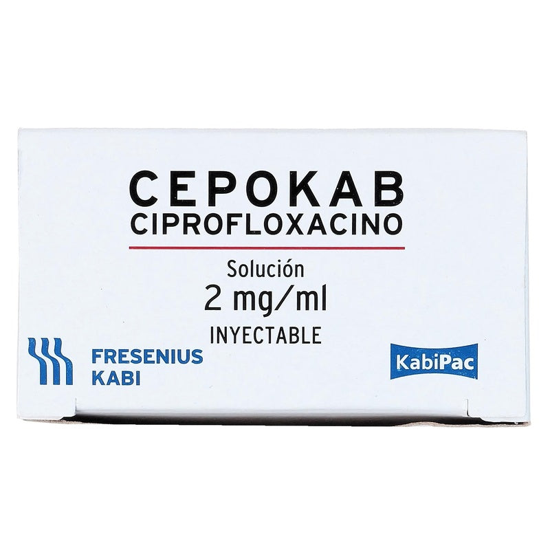 Cepokab (Ciprofloxacino) Solucion Inyectable 2 Mg/100 Ml 7501052713625