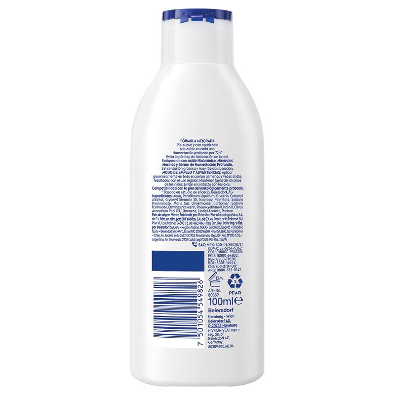 Crema Corporal Nivea Exp Hyd Paranorm 100 Ml 7501054549826