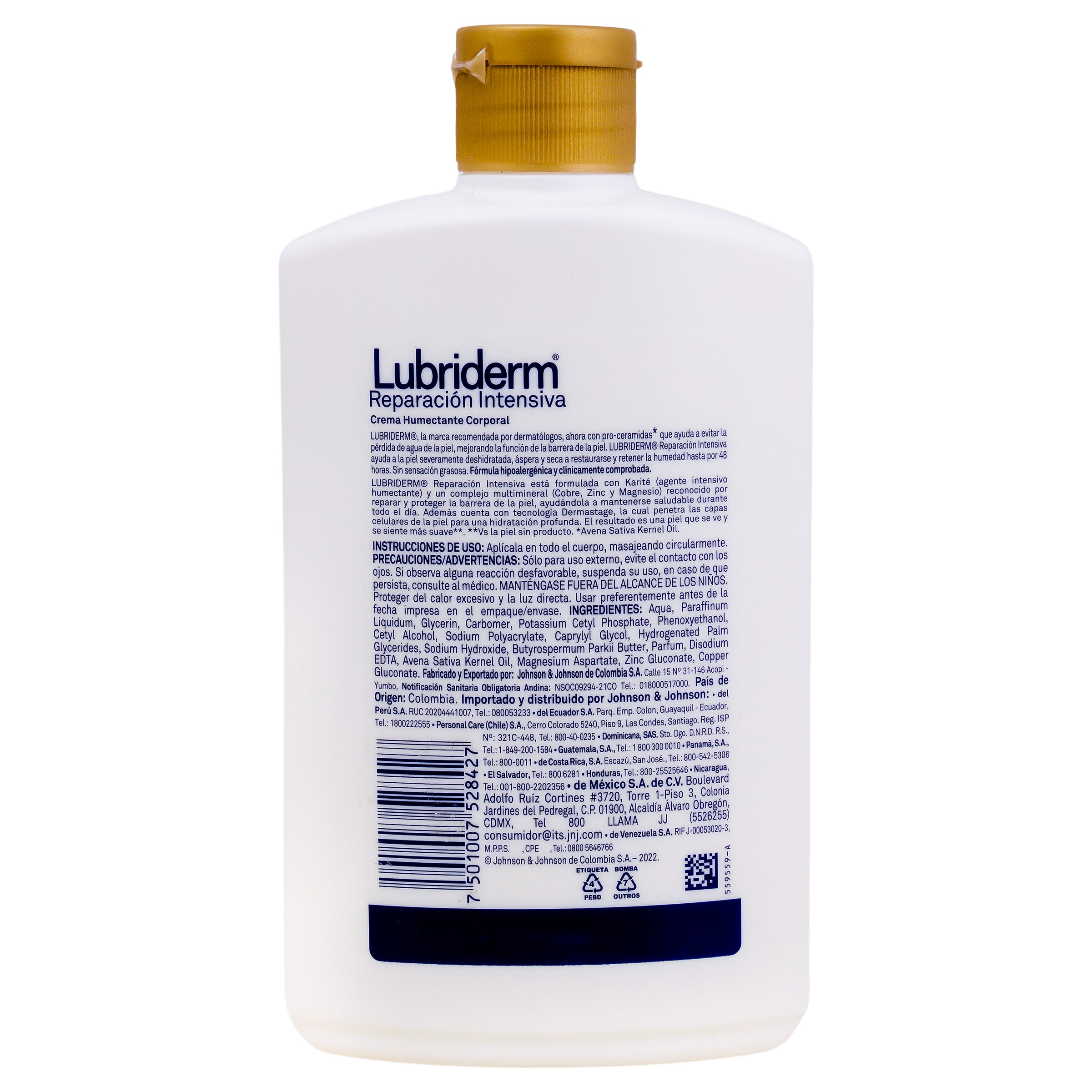 Crema Lubriderm Rep / Int Sens 400 Ml 7501007528427 reveso