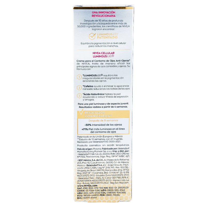 Crema Nivea Lum-630 Cont-Ojos 15 Ml 4005900887801