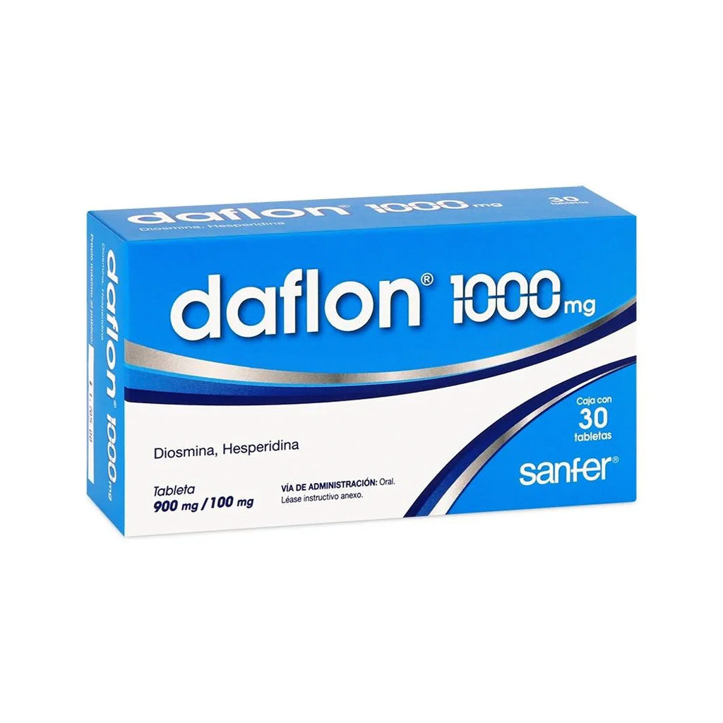 Daflon 1000 Mg Con 900 / 100 Mg Con 30 Tabletas 7501070615321