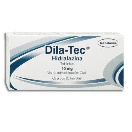 Dila-Tec 10Mg Con 20 Tabletas (Hidralazina) 7501471888829
