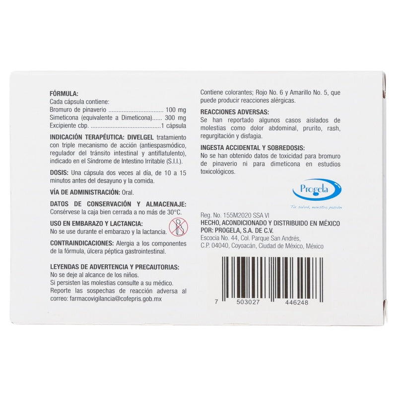 Divelgel (Bromuro De Pinaverio/Dimeticona 100/300 Con 16 Capsulas 7503027446248