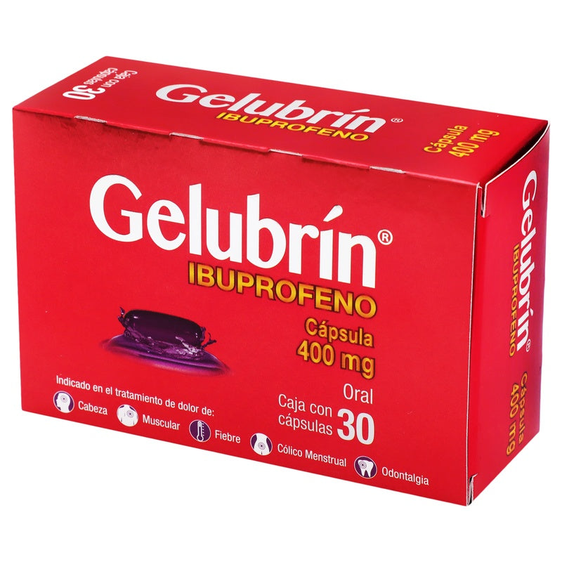 Gelubrin (Ibuprofeno) 400 Mg Con 30 Capsulas 7503027446088