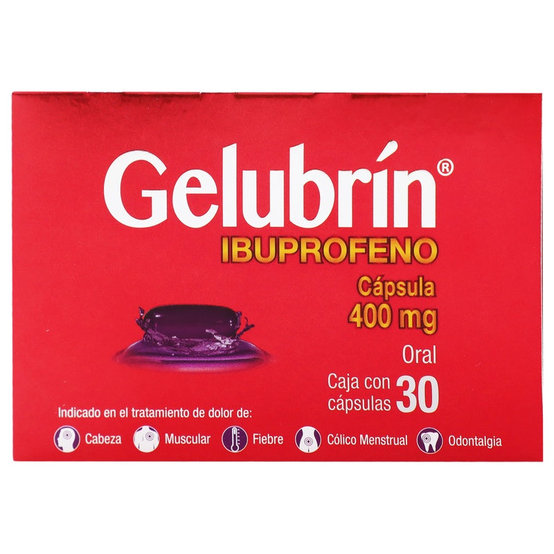 Gelubrin (Ibuprofeno) 400 Mg Con 30 Capsulas 7503027446088