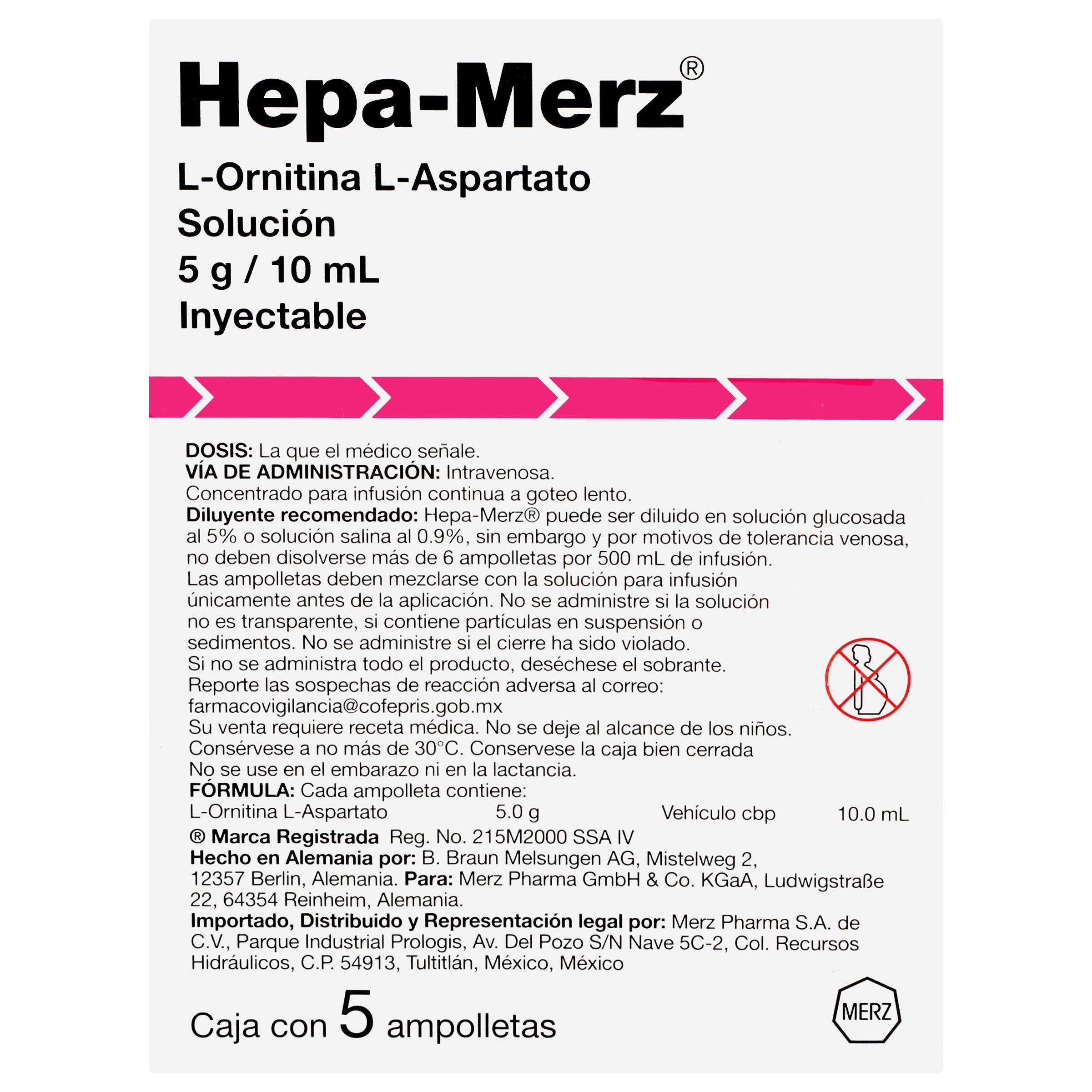 Hepa Merz 5 Gr 10 Ml 5 Ampulas Ing 4046222710279 5
