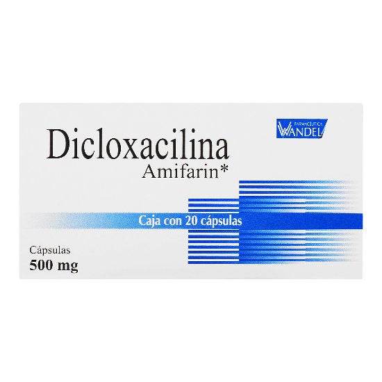 Amifarin 500Mg Con 20 Capsulas (Dicloxaciclina) 7503001007113