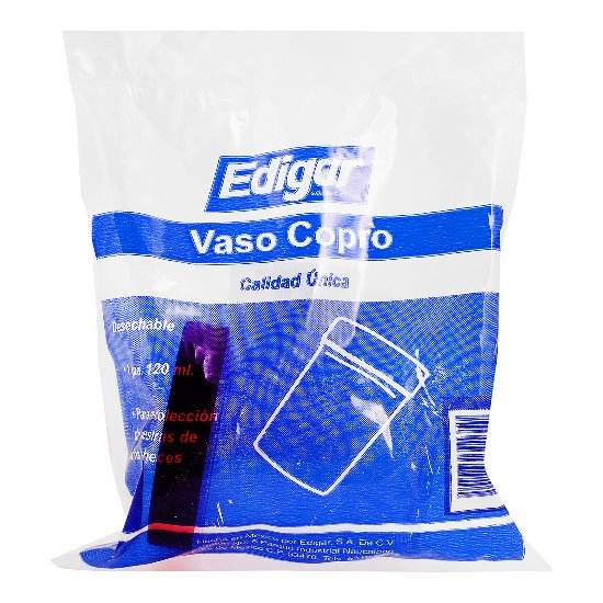 Vaso Recolector Muestra Edigar 7501463301350