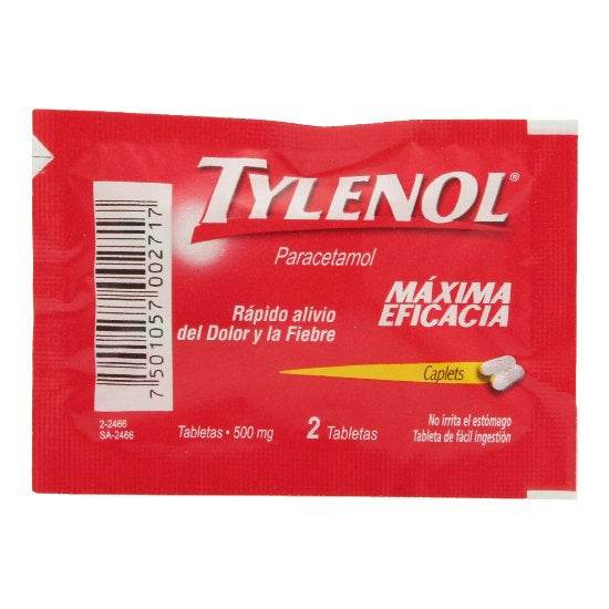 Tylenol 500Mg Con 2 Tabletas (Paracetamol) 7501057002717