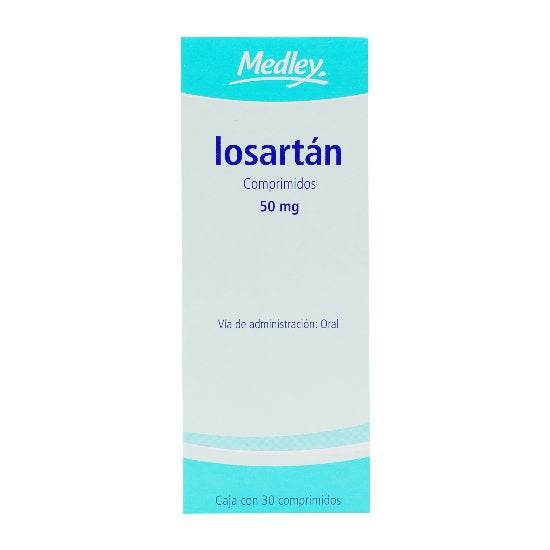 Losartan 50Mg Con 30 Medley Tabletas 7501361681288