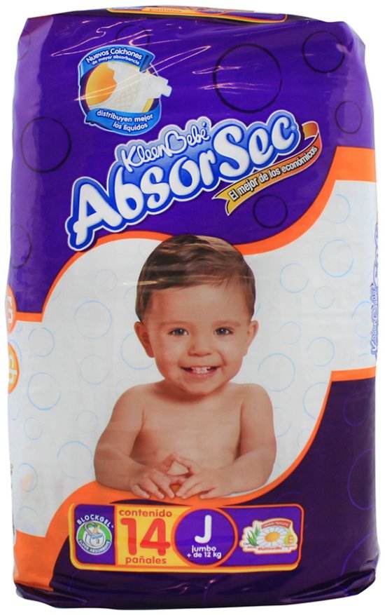 Pañal Kleen Bebe Absorsec Ultra Jumbo Con 14 7501943441408