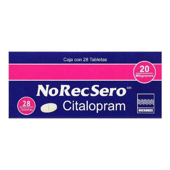 Norecsero 20Mg Con 28 Tabletas (Citalopram) 7502231320054