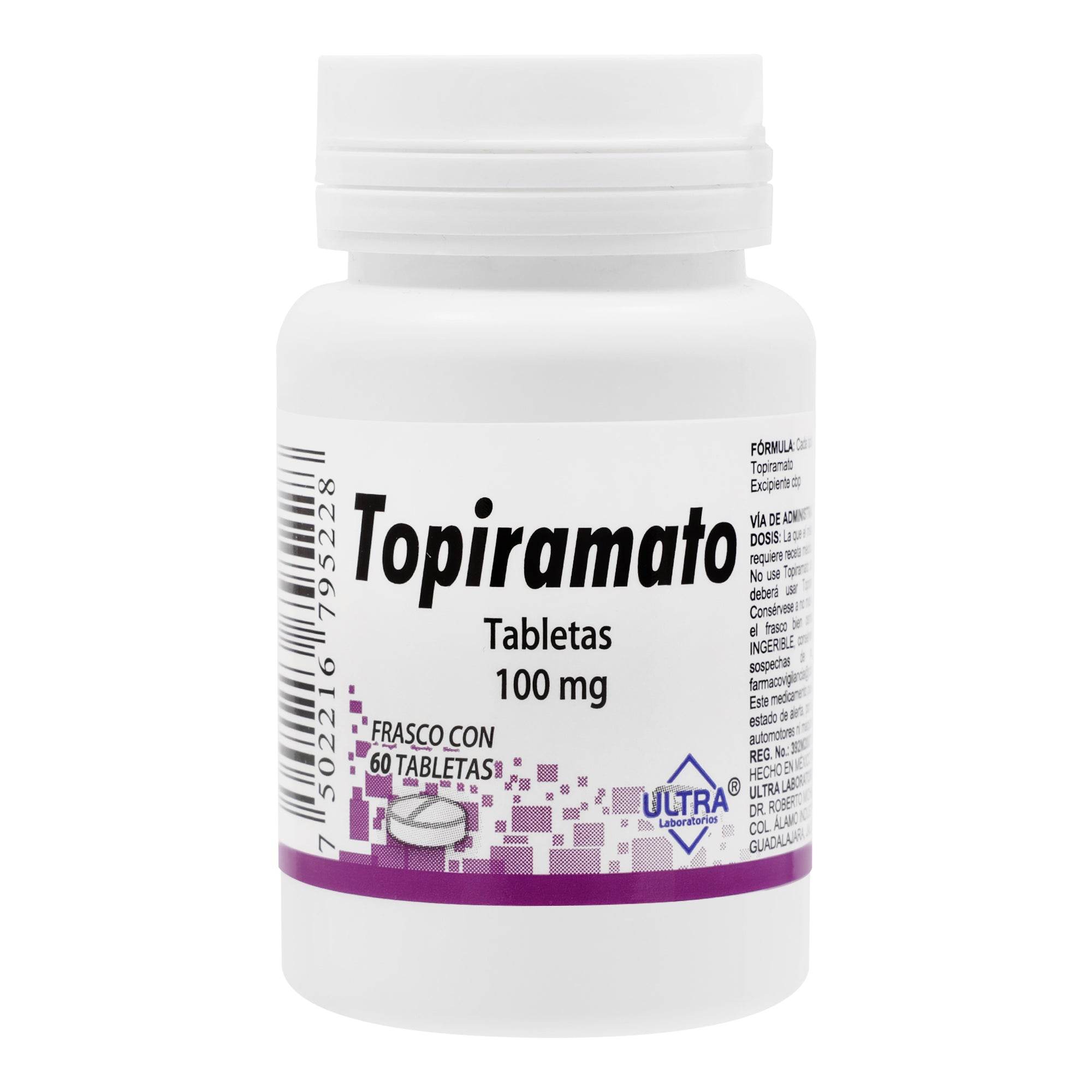 Topiramato 100Mg Con 60 Ultra Tabletas 7502216795228