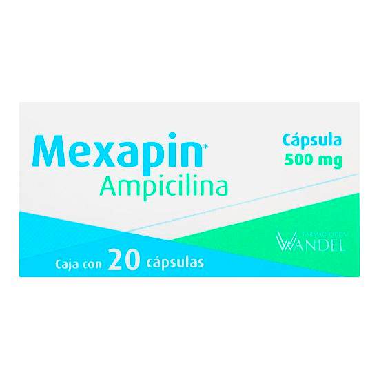 Mexapin 500Mg Con 20 Capsulas (Ampicilina) 7503001007168