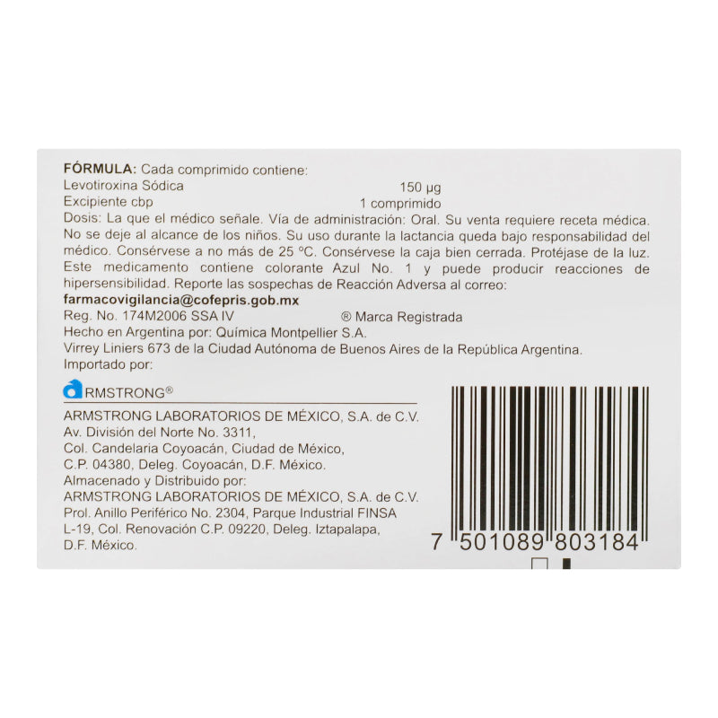 Karet 150 Mcg Con 50 Comprimidos 7501089803184